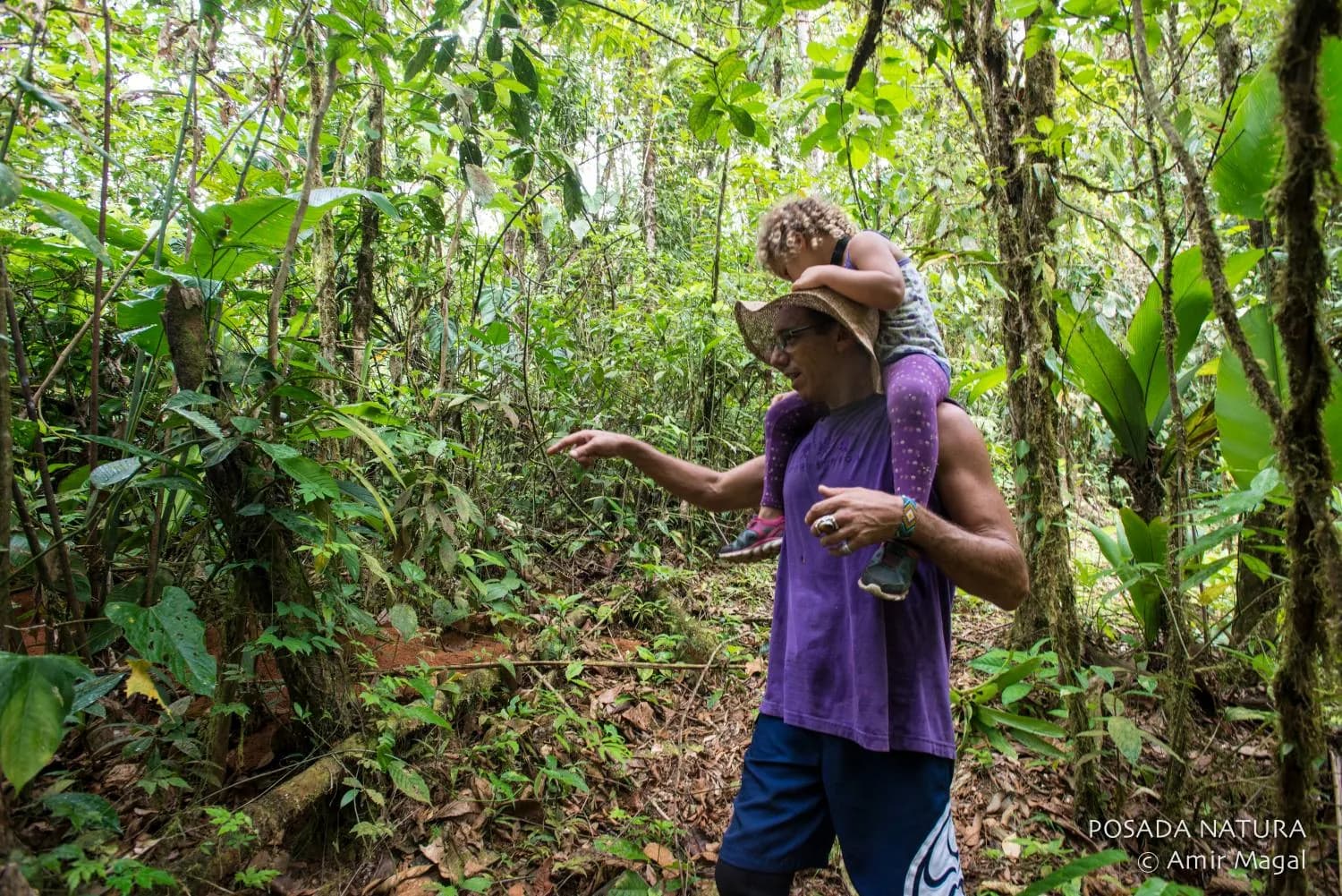 Walking the forest trail at Cerro Nara